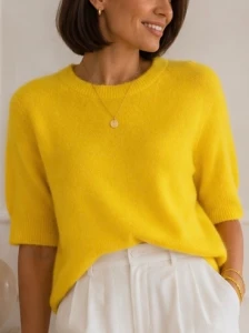 Sweter baby alpak żółty 